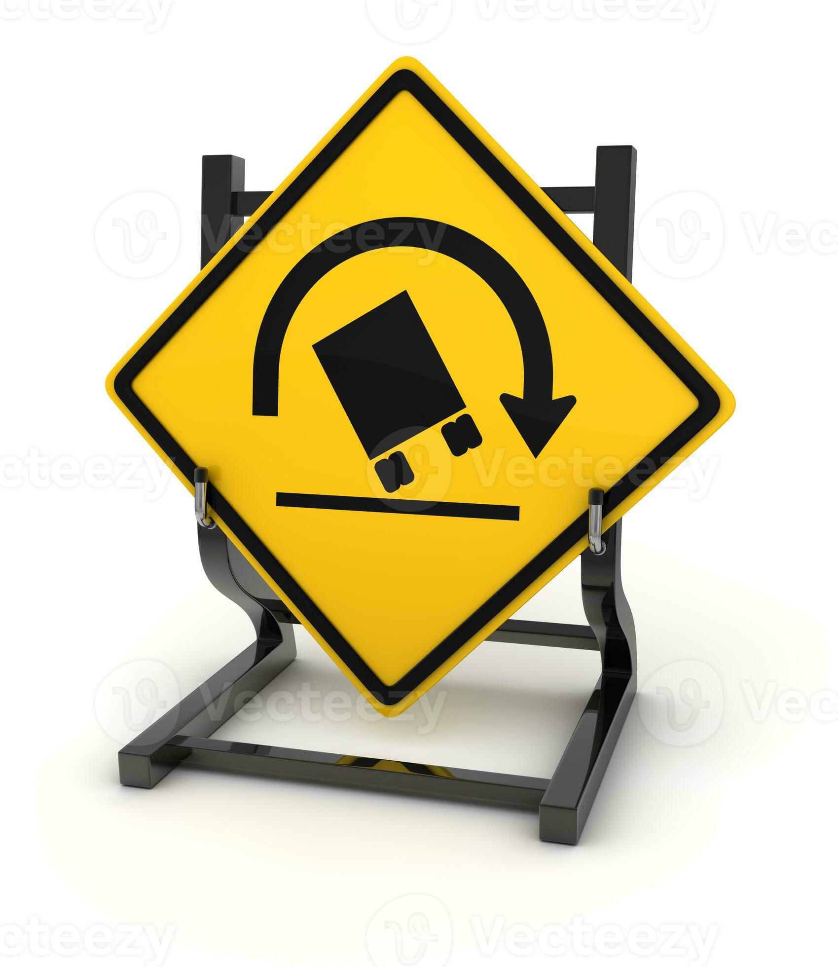 Road sign - Truck crash 28248955 Stock Photo at Vecteezy