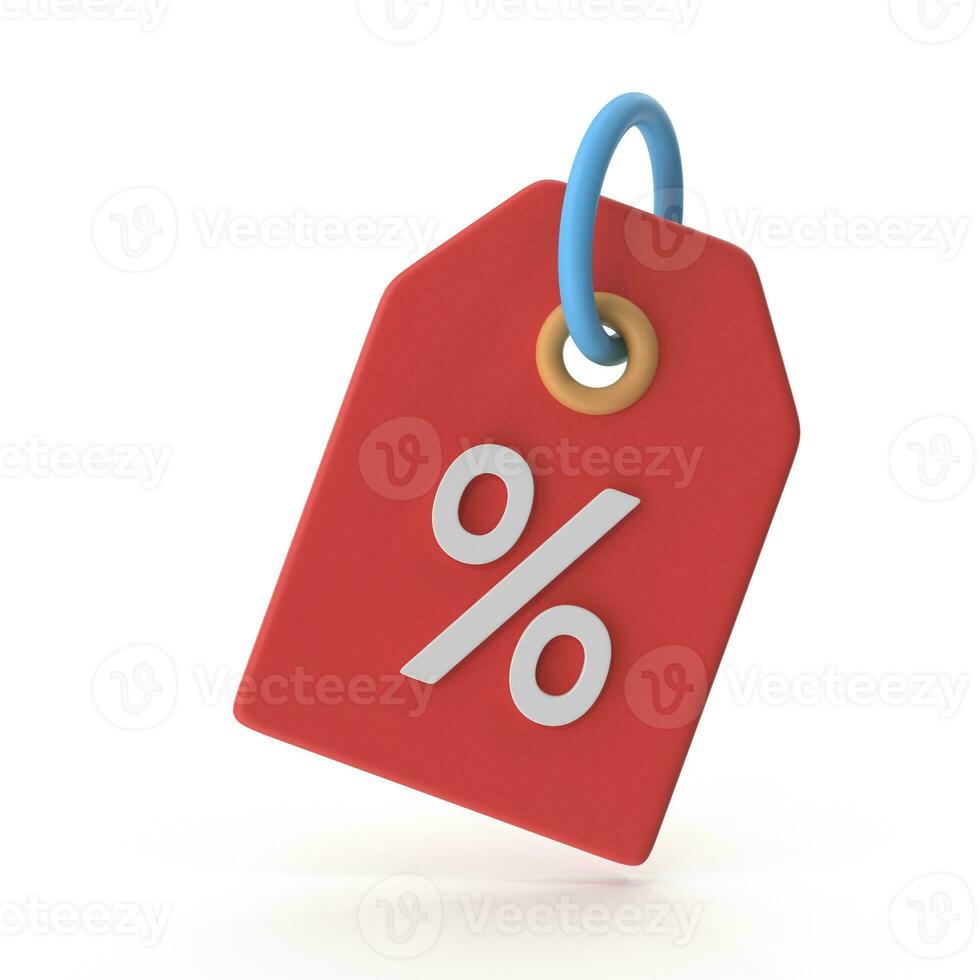 Red Percentage Icon photo