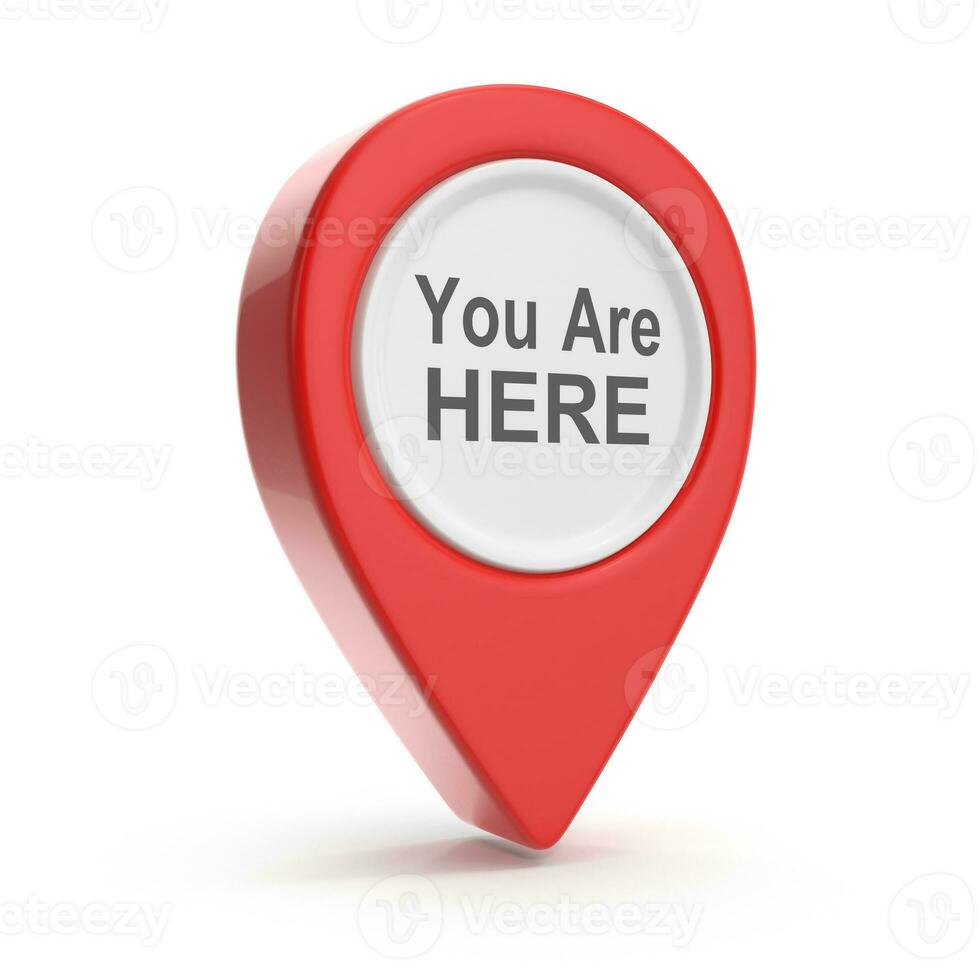 Red Map Pointer - Your Are Here photo