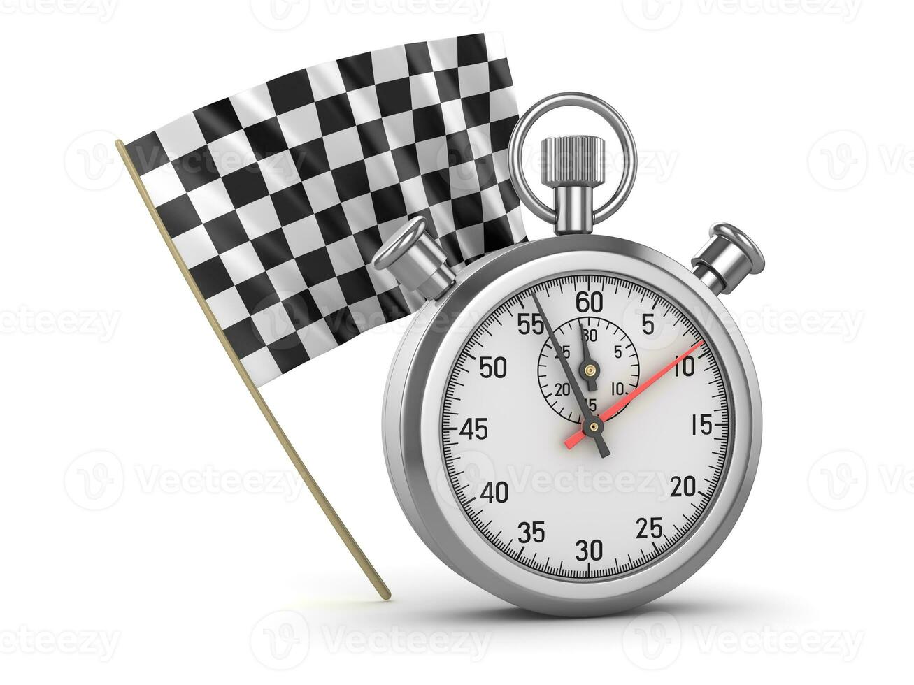 Checkered Flag and Stopwatch photo