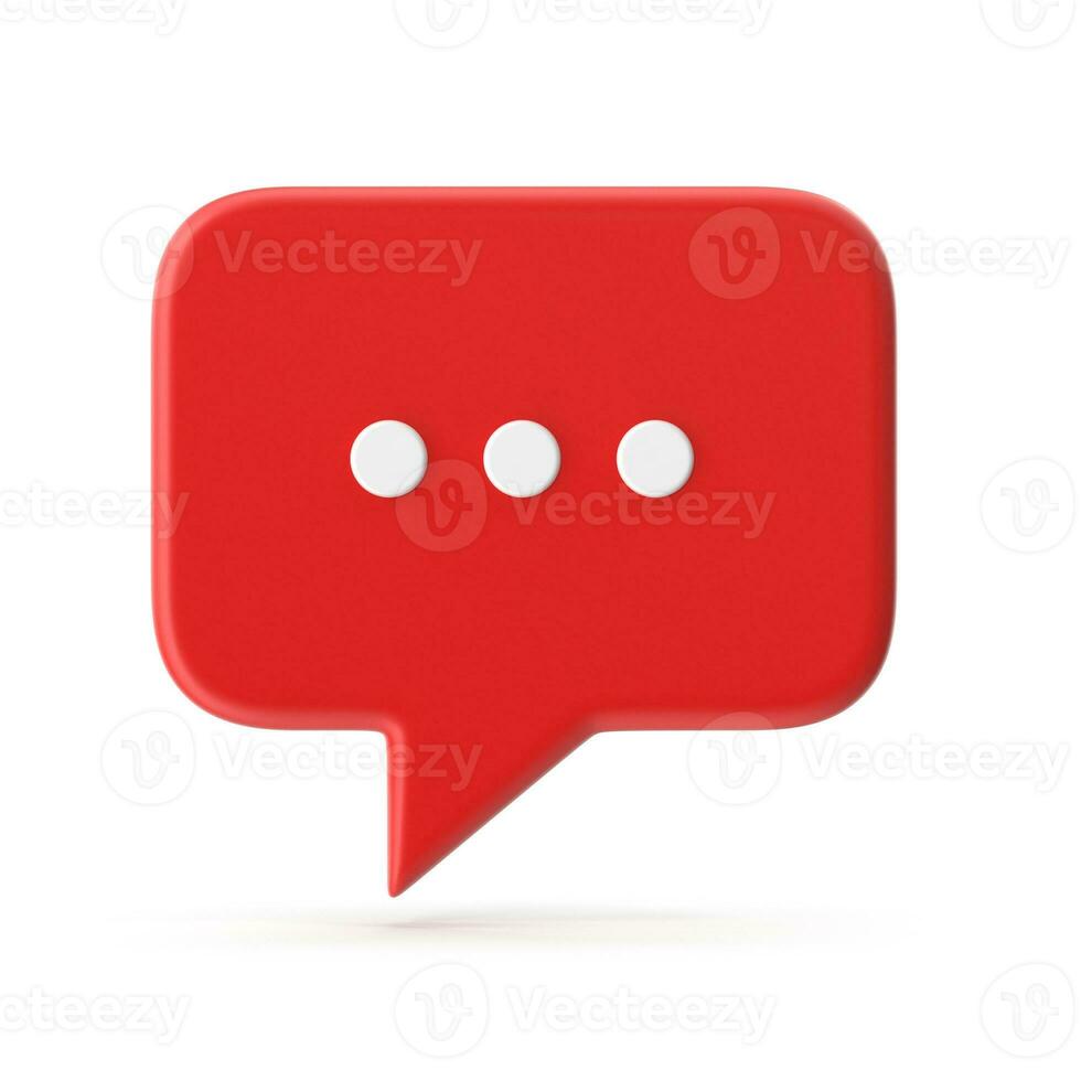 Red Speech Bubble photo