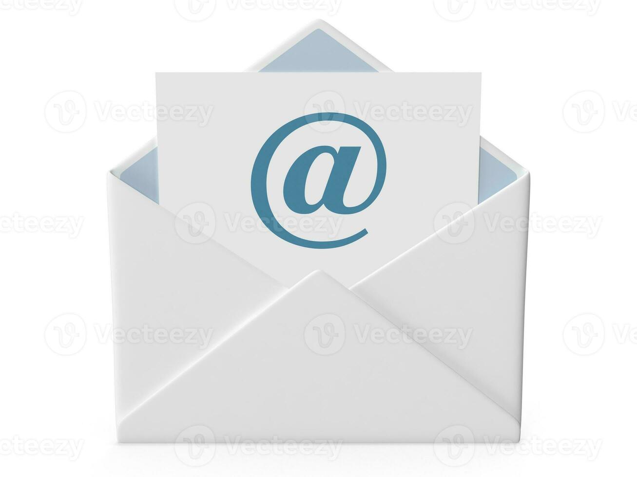 White Envelope and At Symbol photo