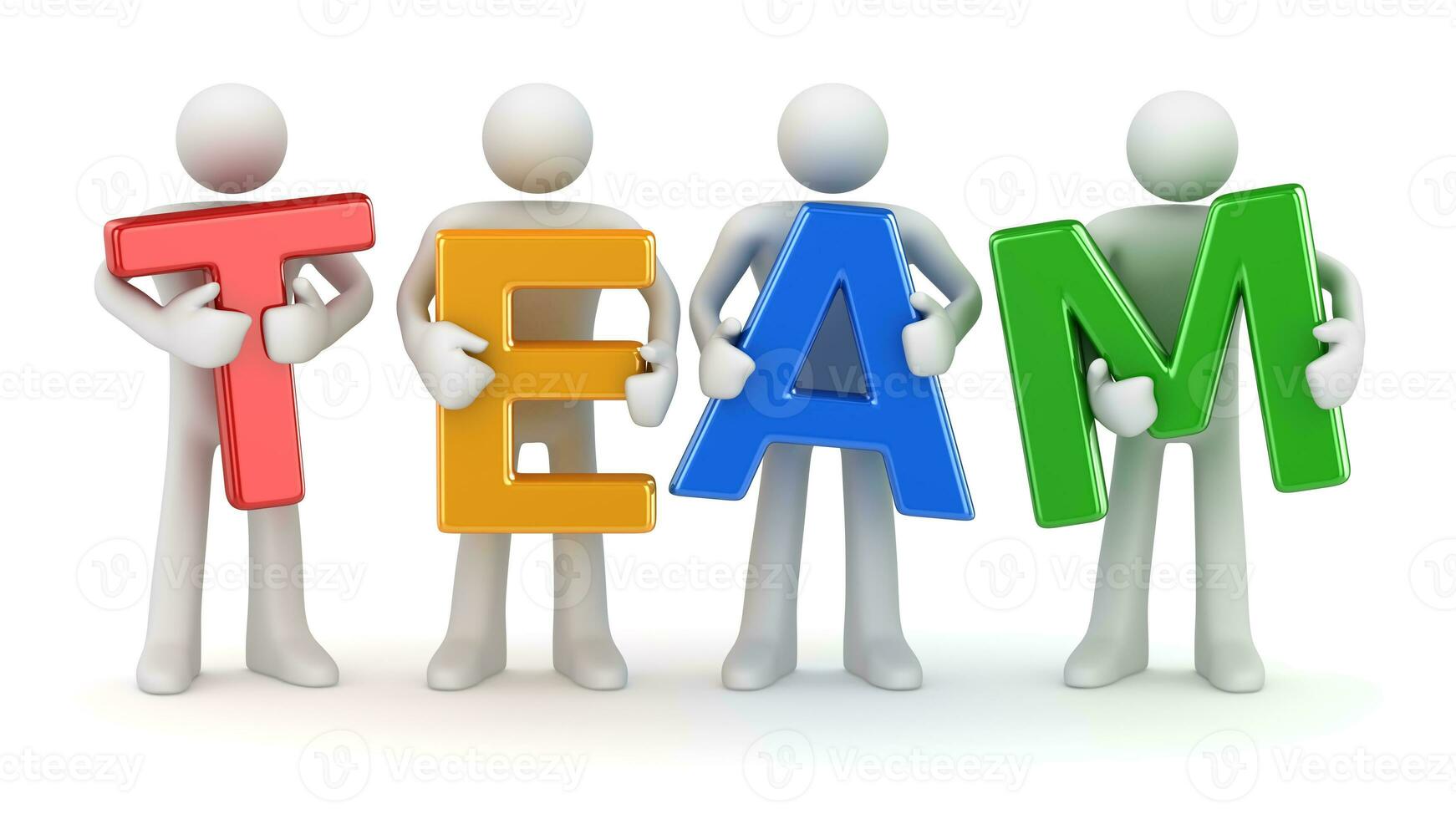 Team Concept with 3d Man photo