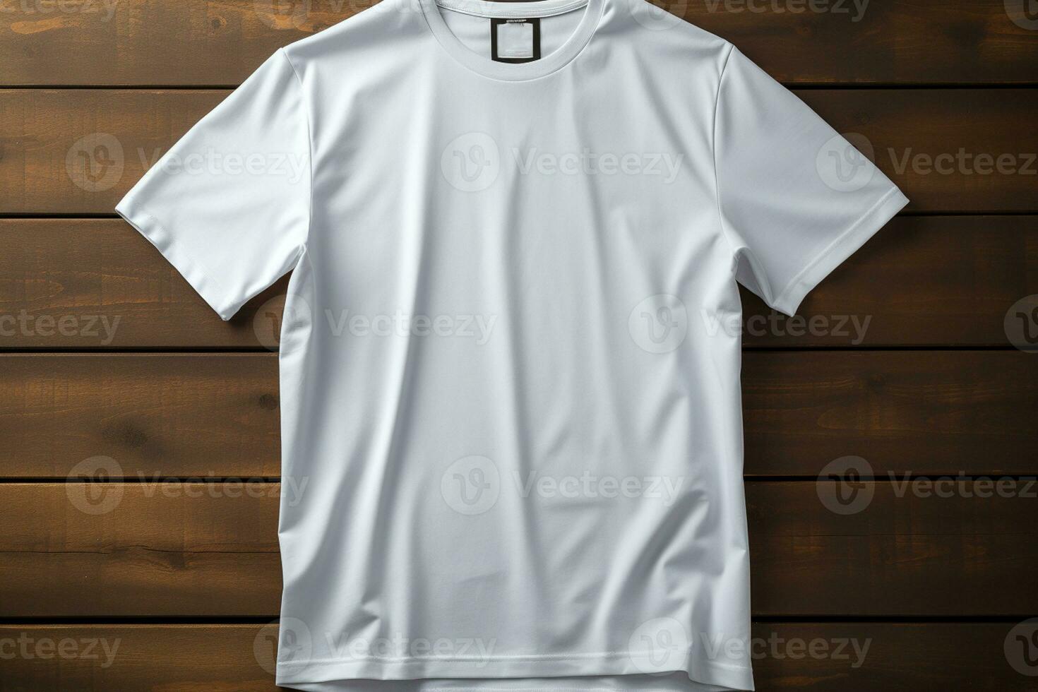 Back view white tee, mockup for clothing design AI Generated photo