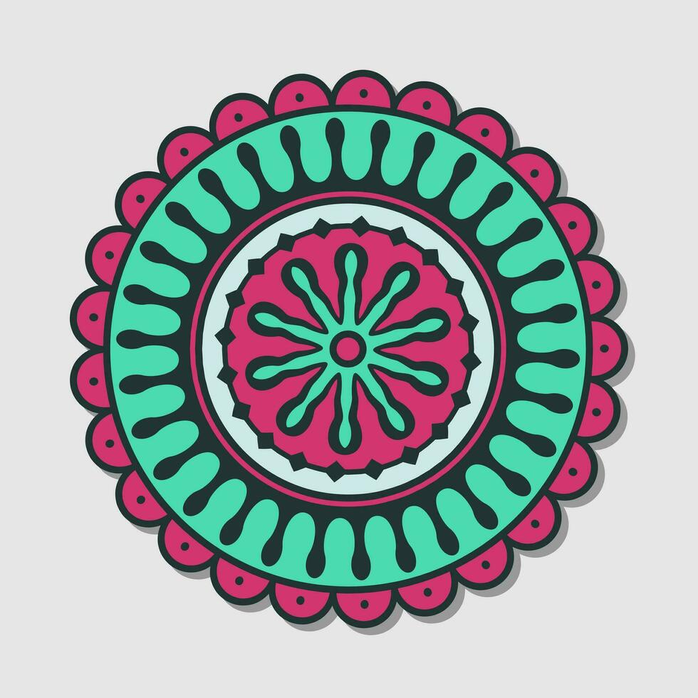 flor mandala decorativo elementos vector ilustración.