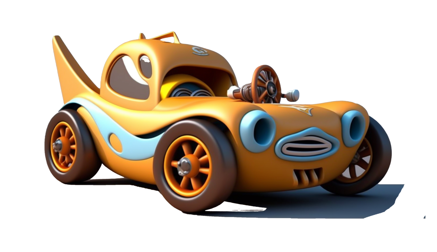 3d cartoon car pixar style realistic png for free download, Ai Generative