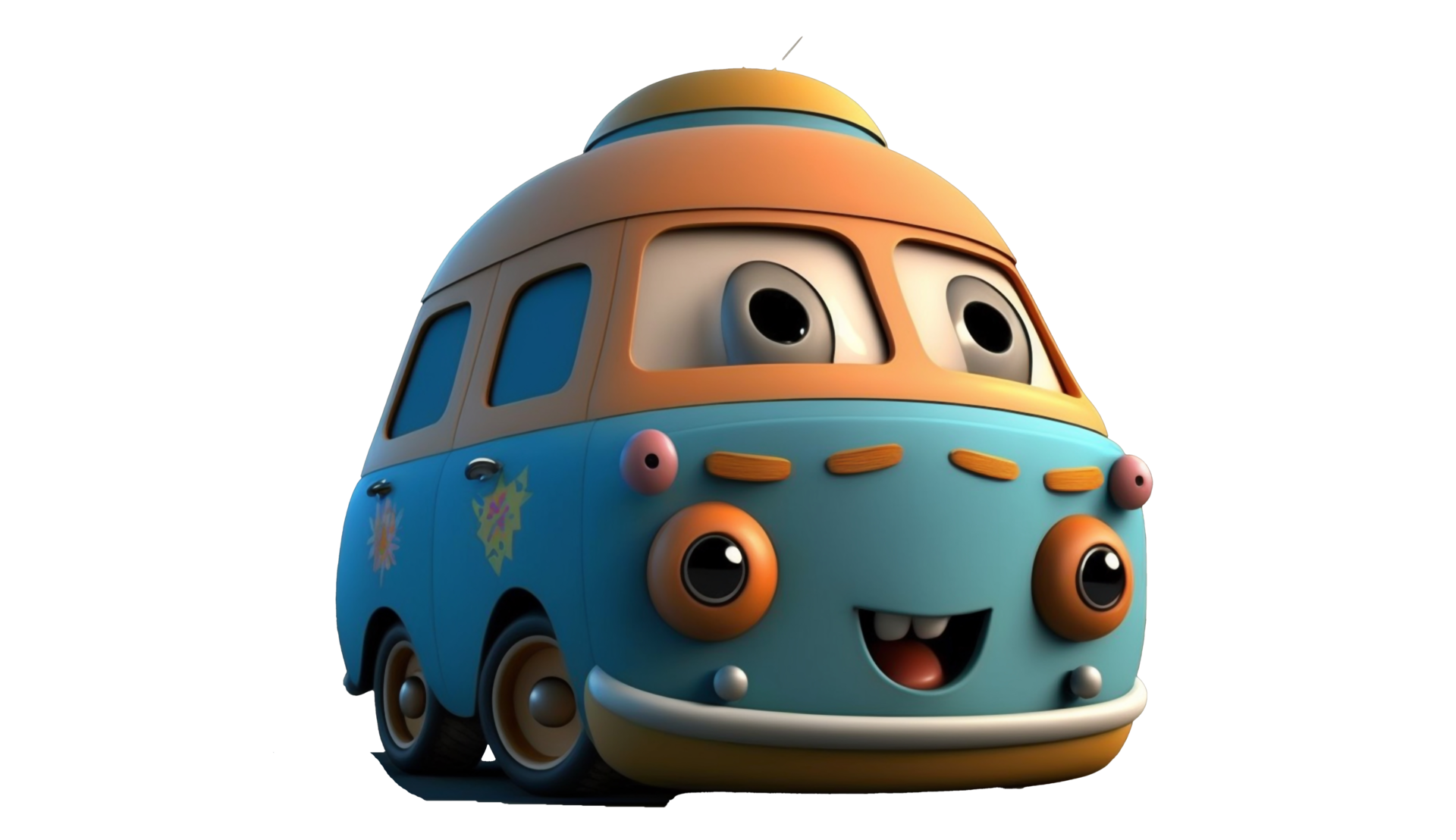 3d cartoon car pixar style realistic png for free download, Ai ...