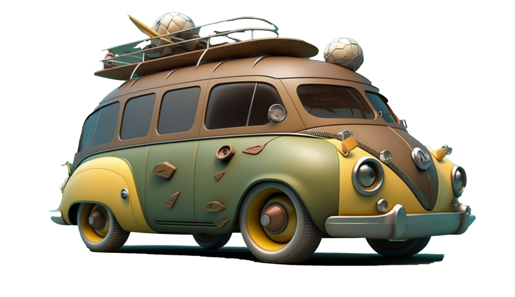 3d cartoon car pixar style realistic png for free download, Ai Generative