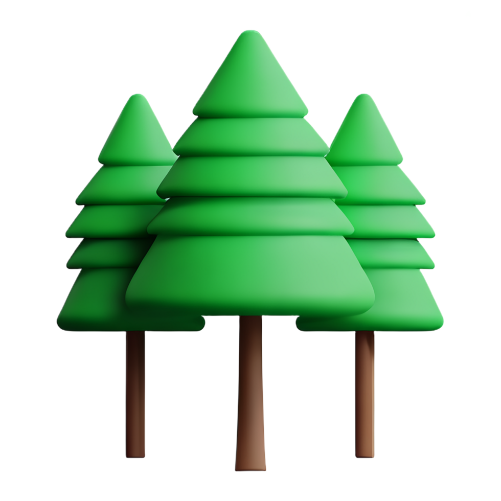 bosque 3d representación icono ilustración png