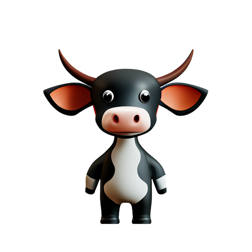cow 3d rendering icon illustration png