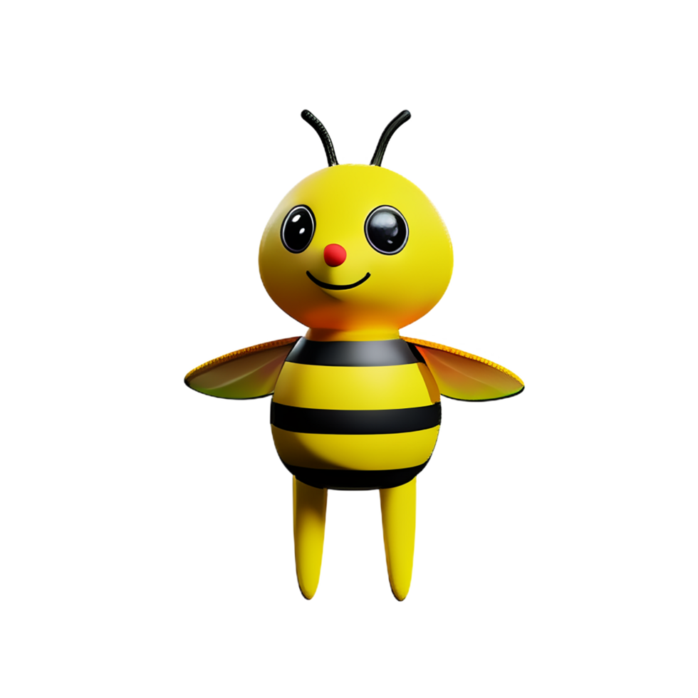 bee 3d rendering icon illustration png