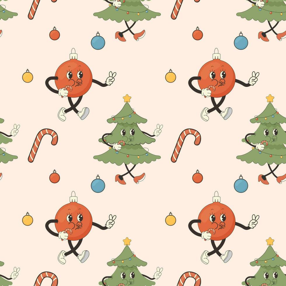 groovy pattern seamless. Christmas xmas new year vector