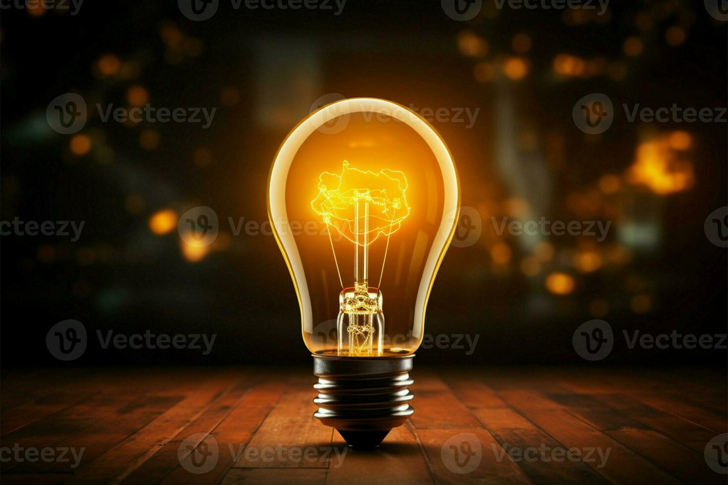 A luminous glass light bulb embodies the essence of brilliant ideas AI Generated photo
