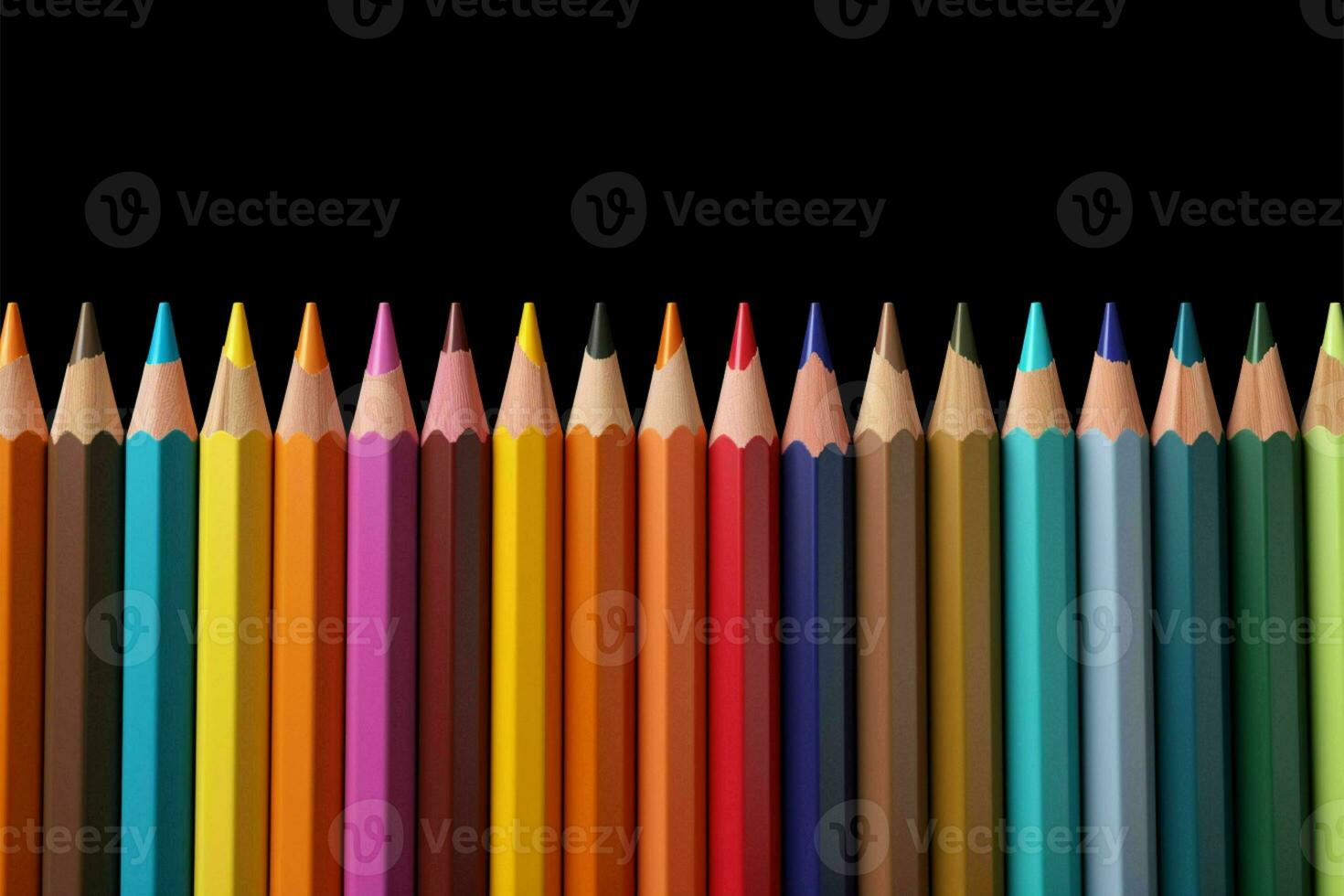 Bright pencil patterns, Education themed backdrop, Ideal for school promotions AI Generated photo