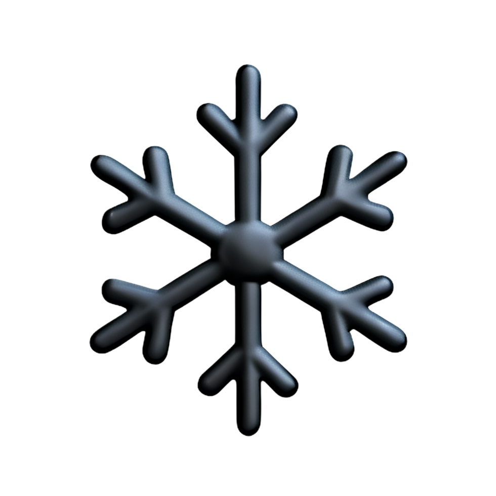 snowflake 3d rendering icon illustration png