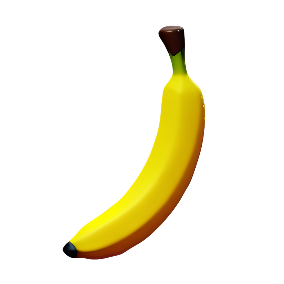 banana 3d rendering icon illustration png