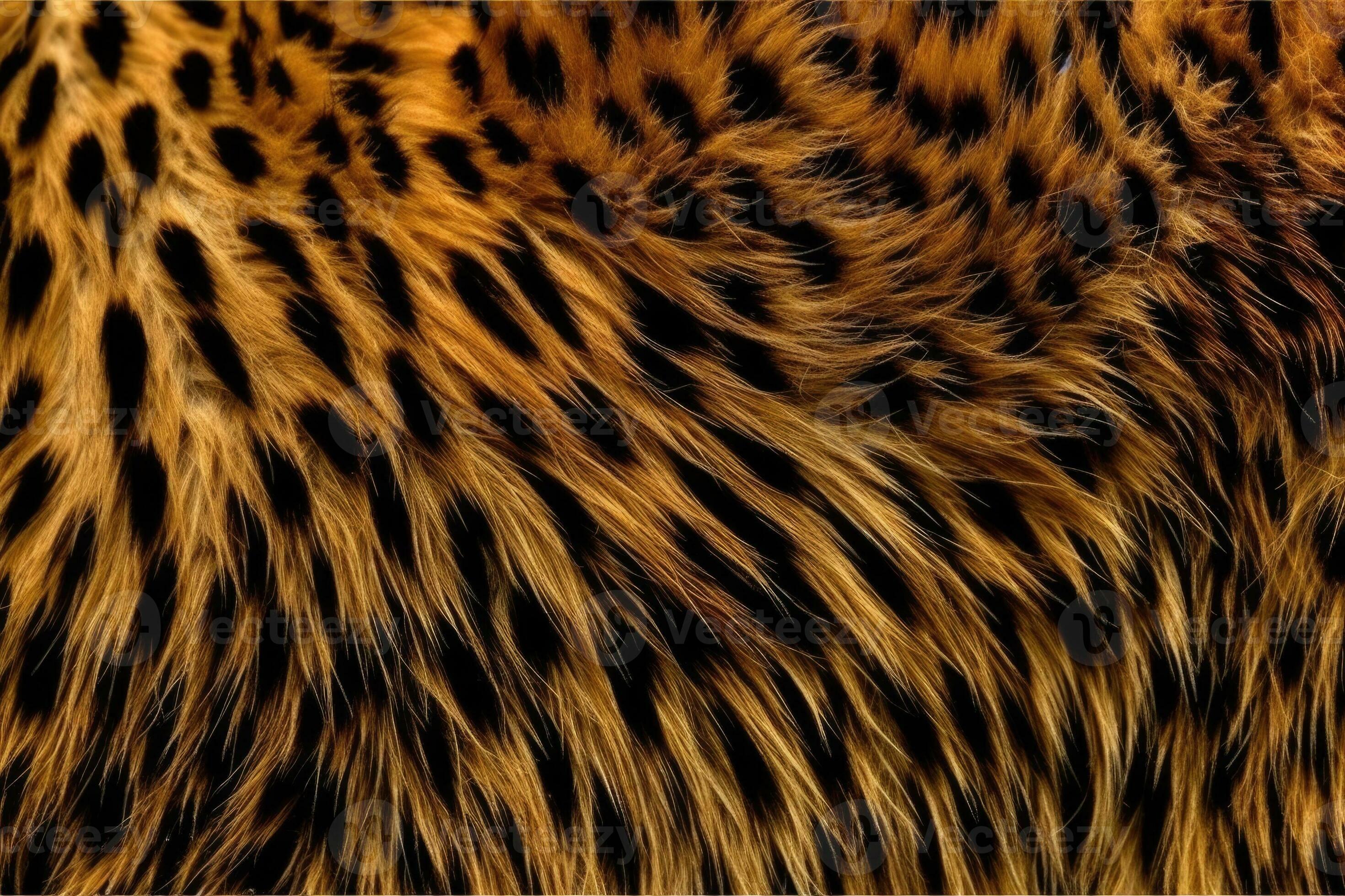 Natural brown fur texture. Animal fur close-up as background. Abstract fur  pattern. Soft surface texture. Stock Photo