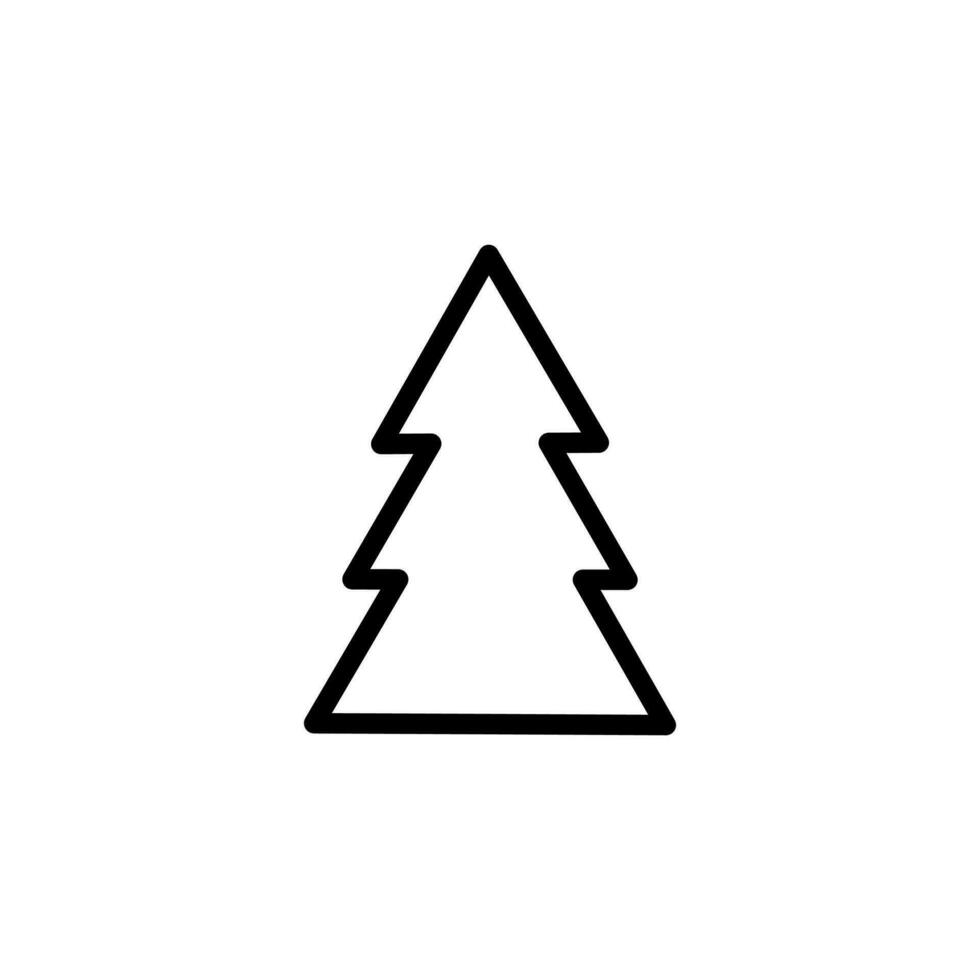 Navidad árbol icono en un blanco antecedentes vector