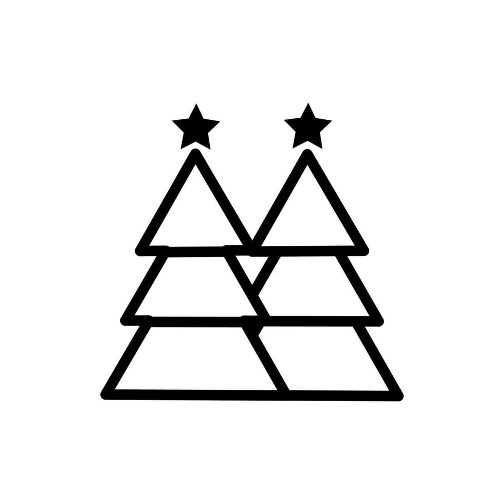 Christmas tree icon on a white background vector