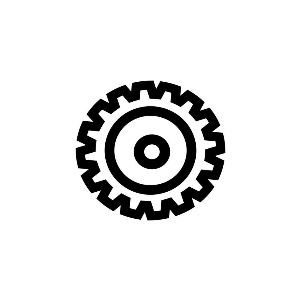 gear icon on a white background vector