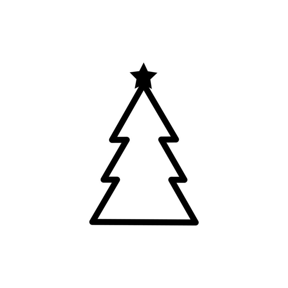 Christmas tree icon on a white background vector