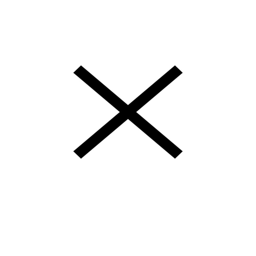 wrong sign icon on a white background vector