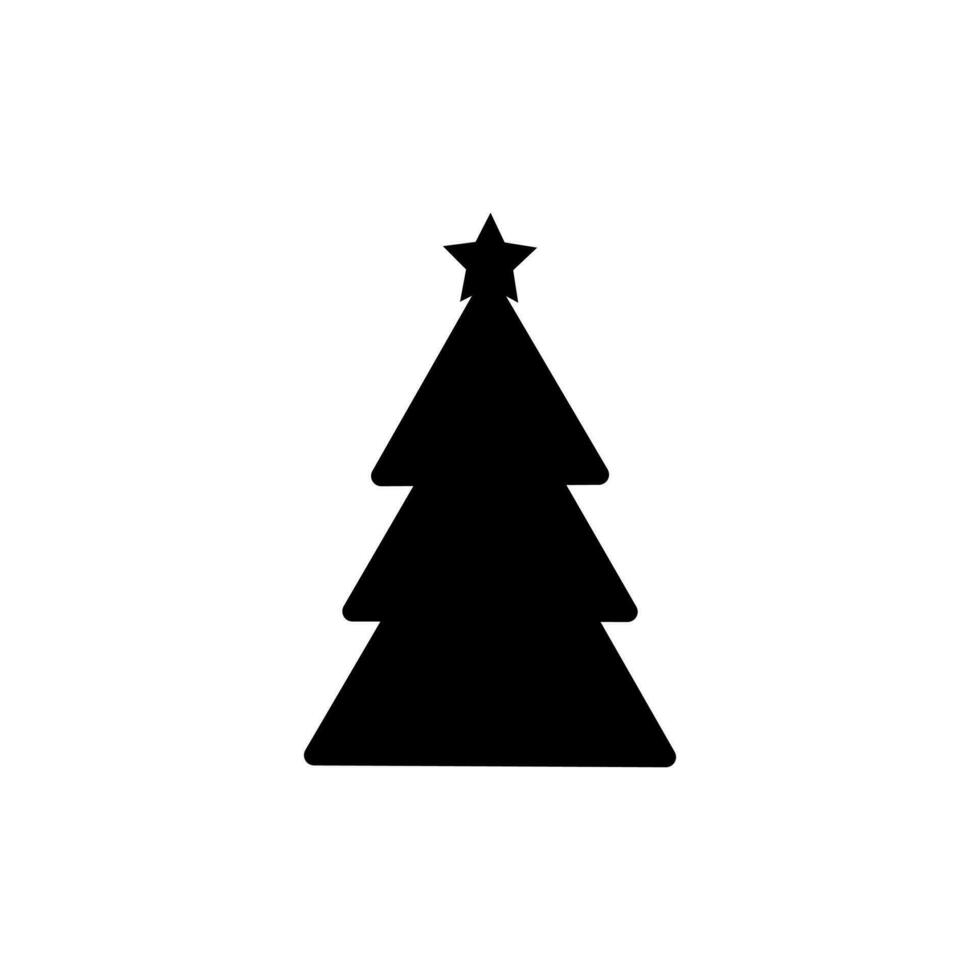 Navidad árbol icono en un blanco antecedentes vector