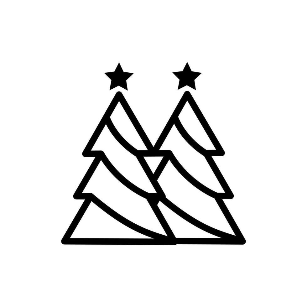 Christmas tree icon on a white background vector