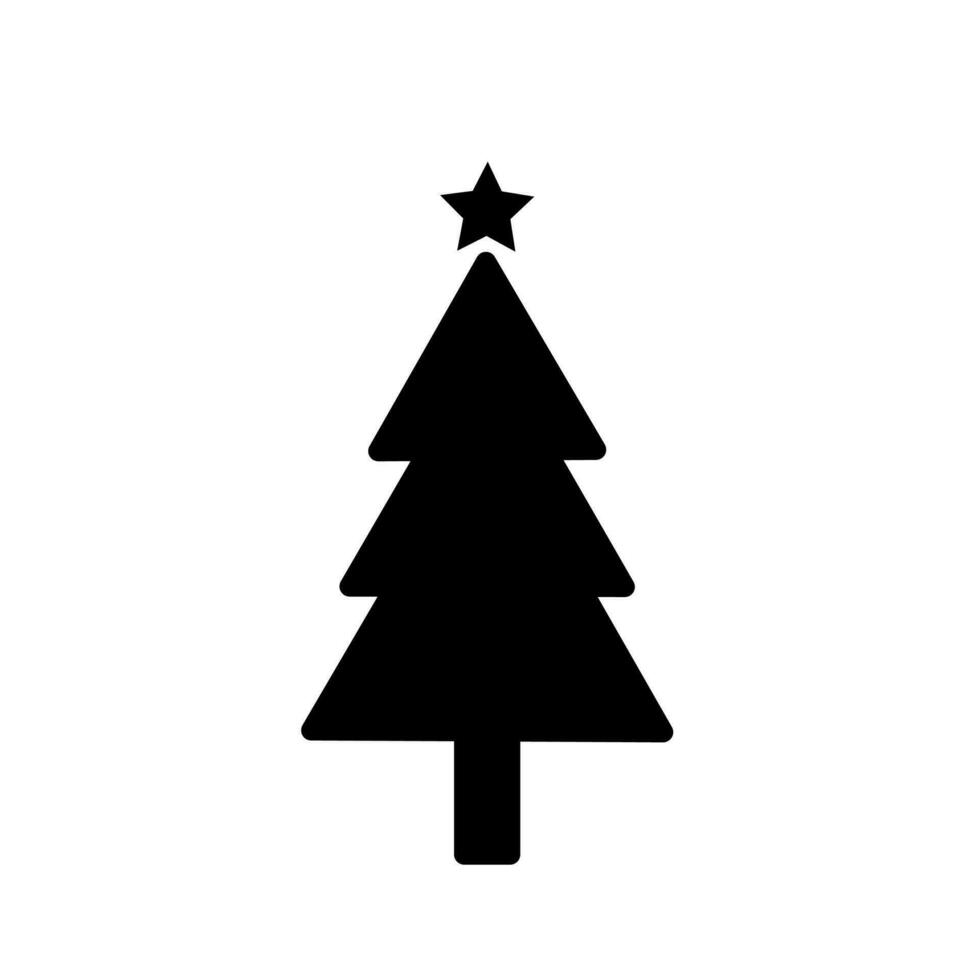 Navidad árbol icono en un blanco antecedentes vector