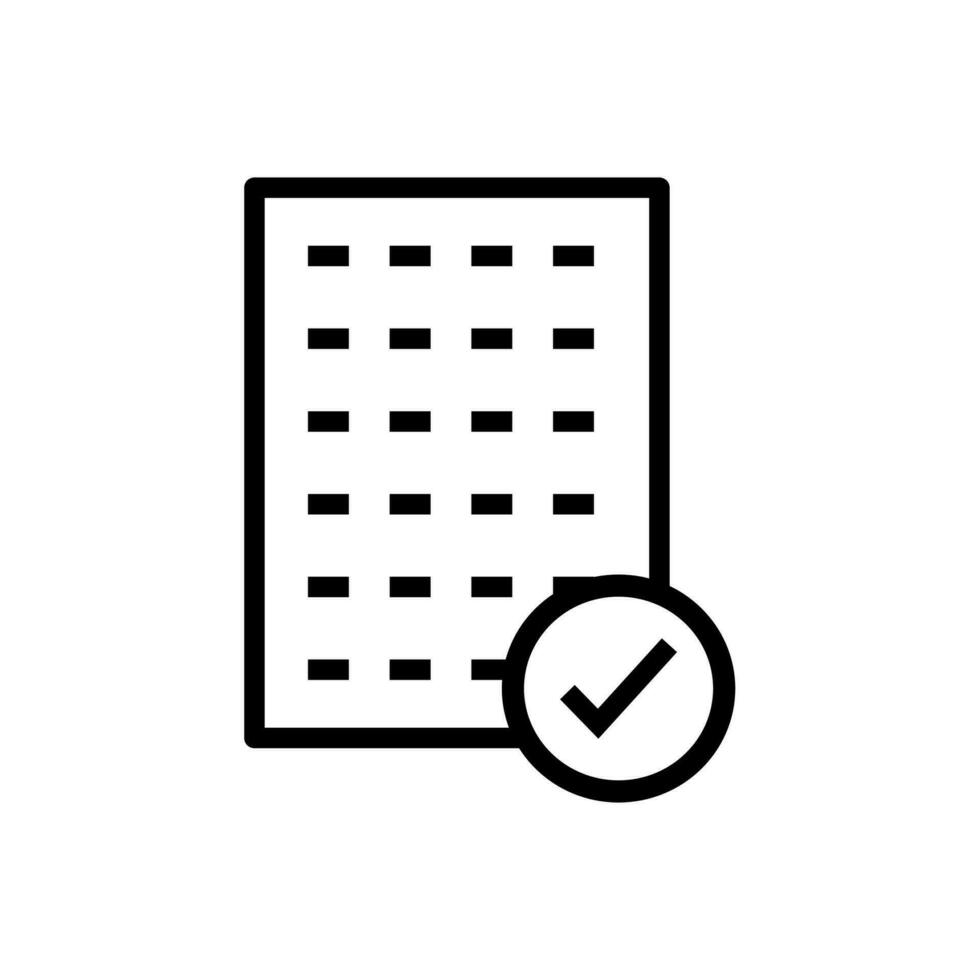 document icon marked correct on a white background vector