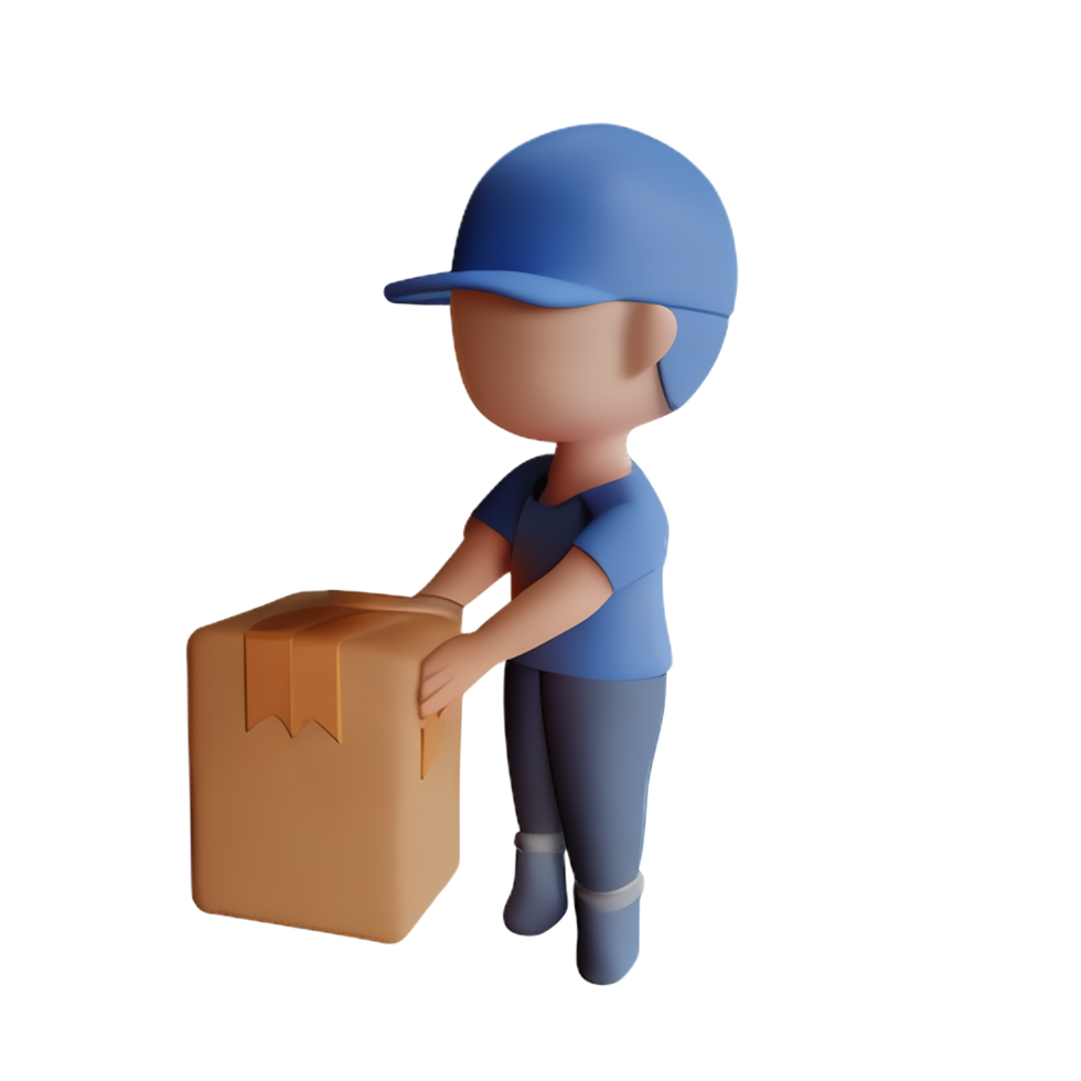 delivery 3d rendering icon illustration png