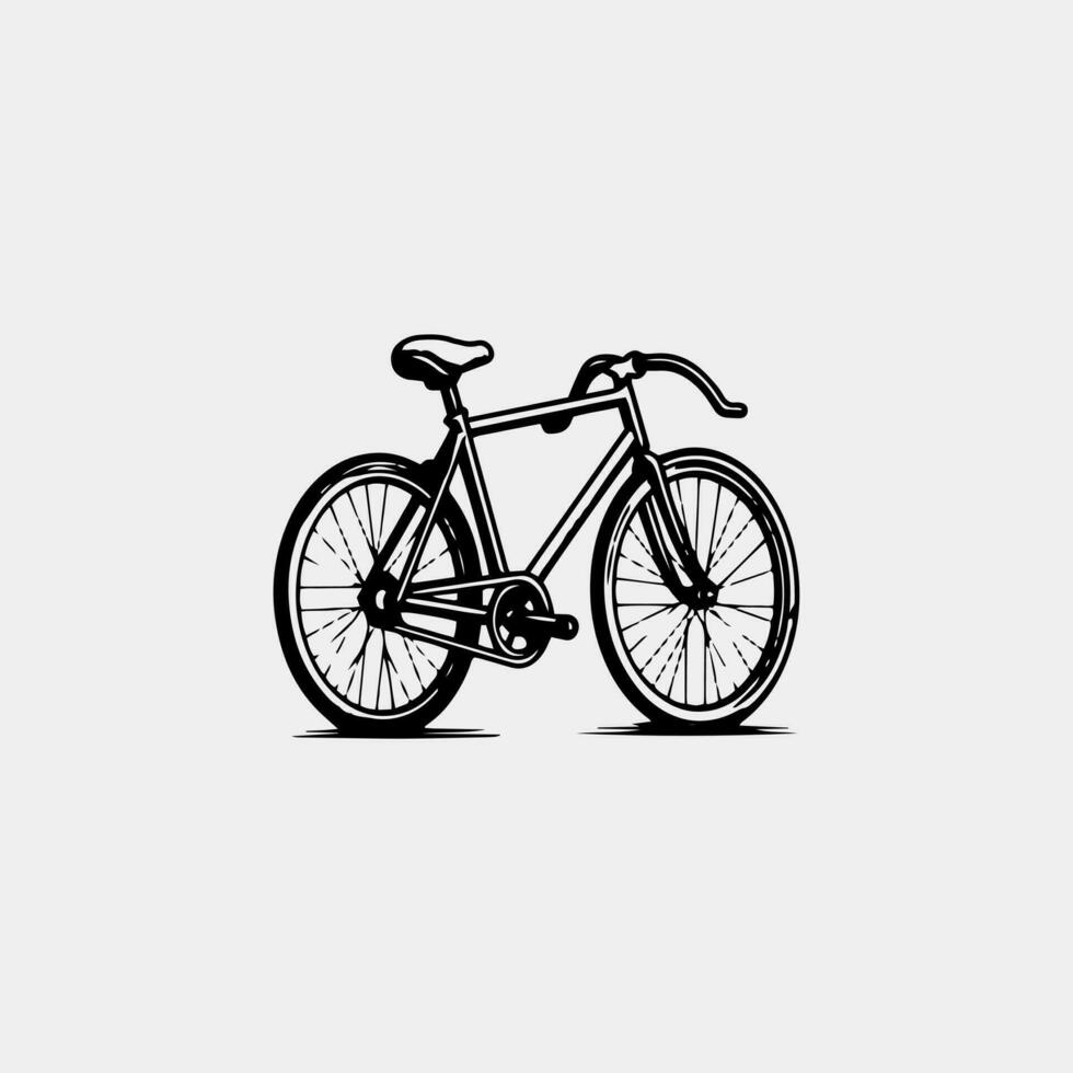 Bicycle icon on white background. Vector illustration.