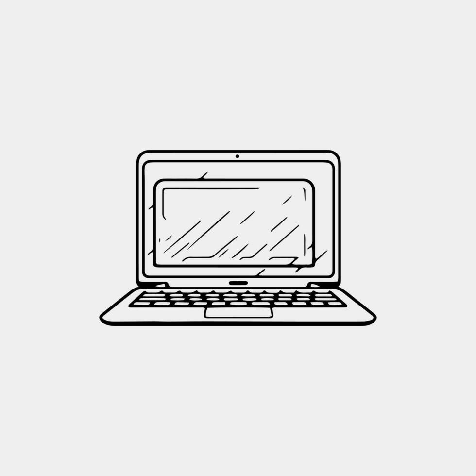 laptop computer with screen vector illustration design