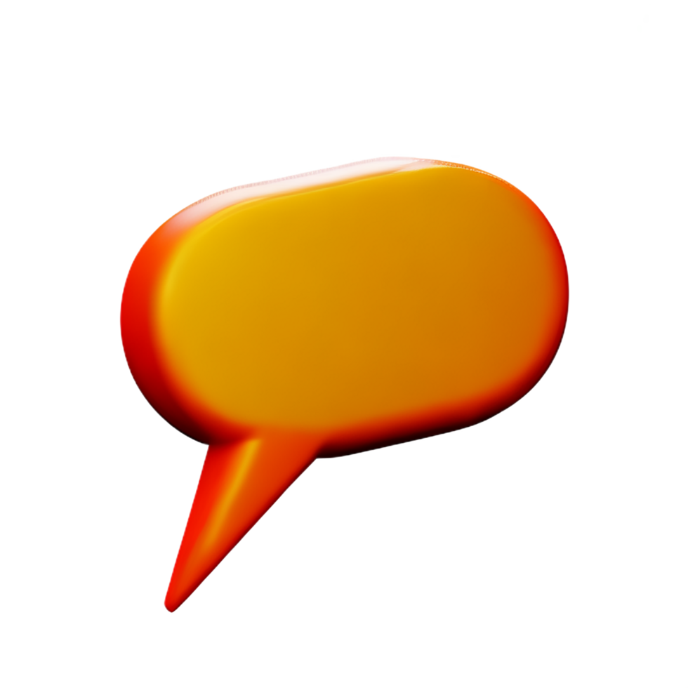 speech bubble 3d icon illustration png