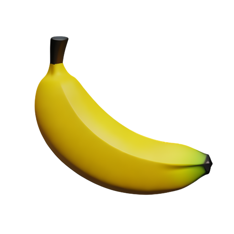 banana 3d rendering icon illustration png