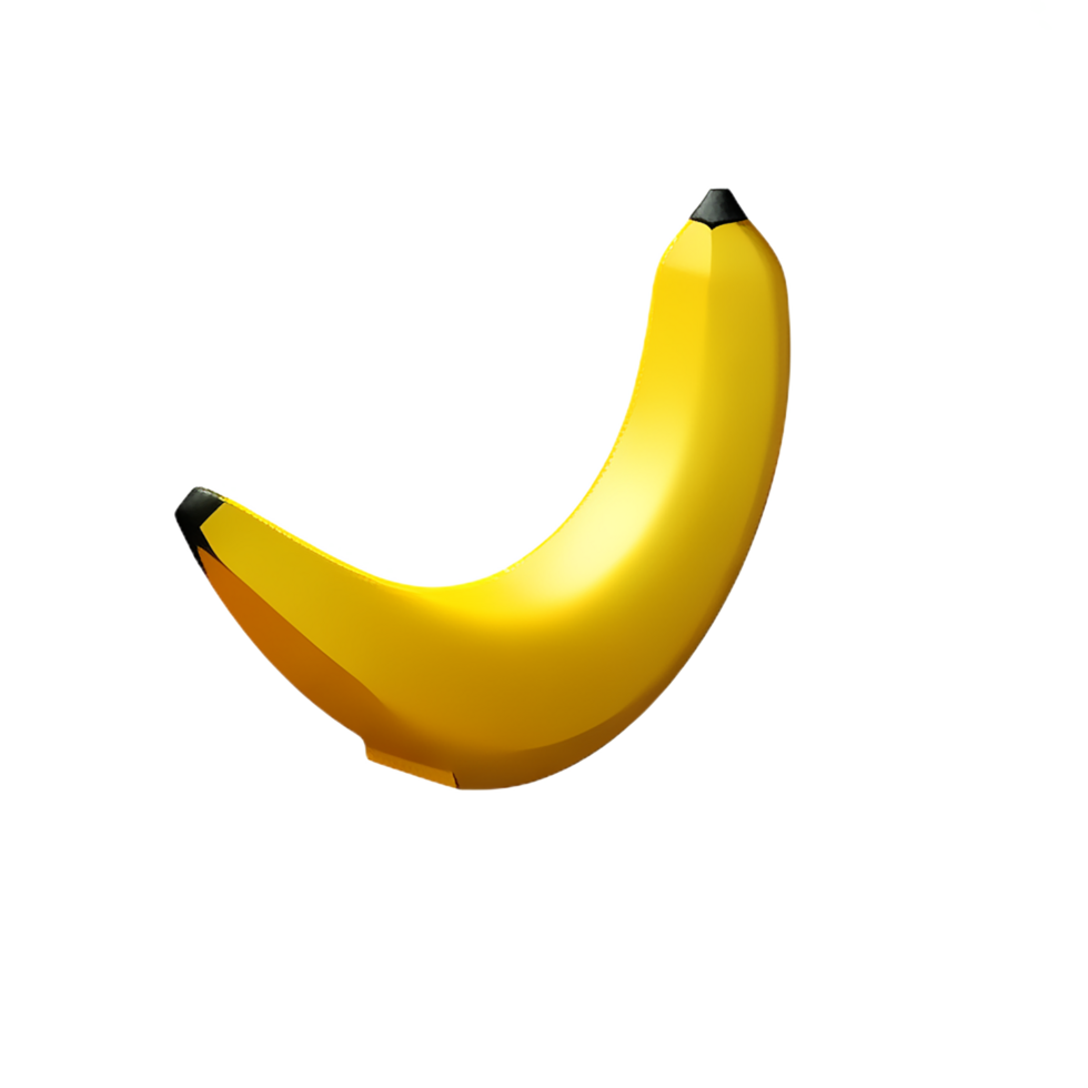 banana 3d rendering icon illustration png