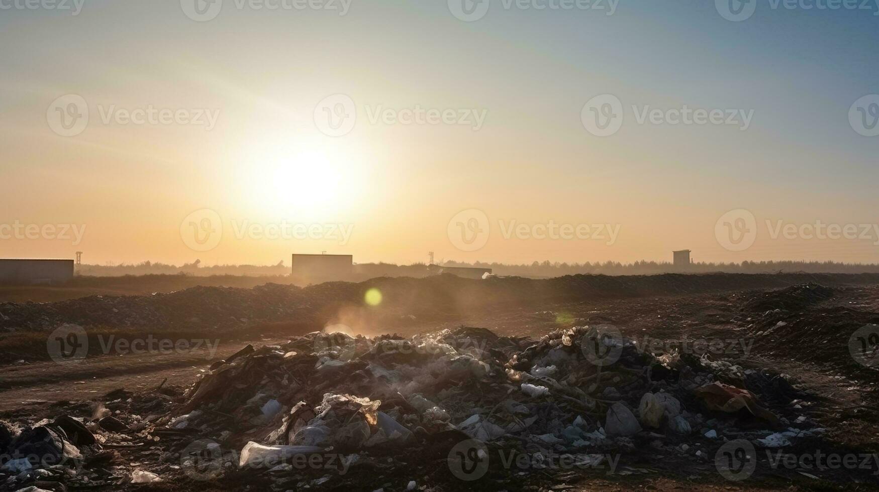 Utilization of garbage, waste. Ecological concept of separate collection. AI generated. photo