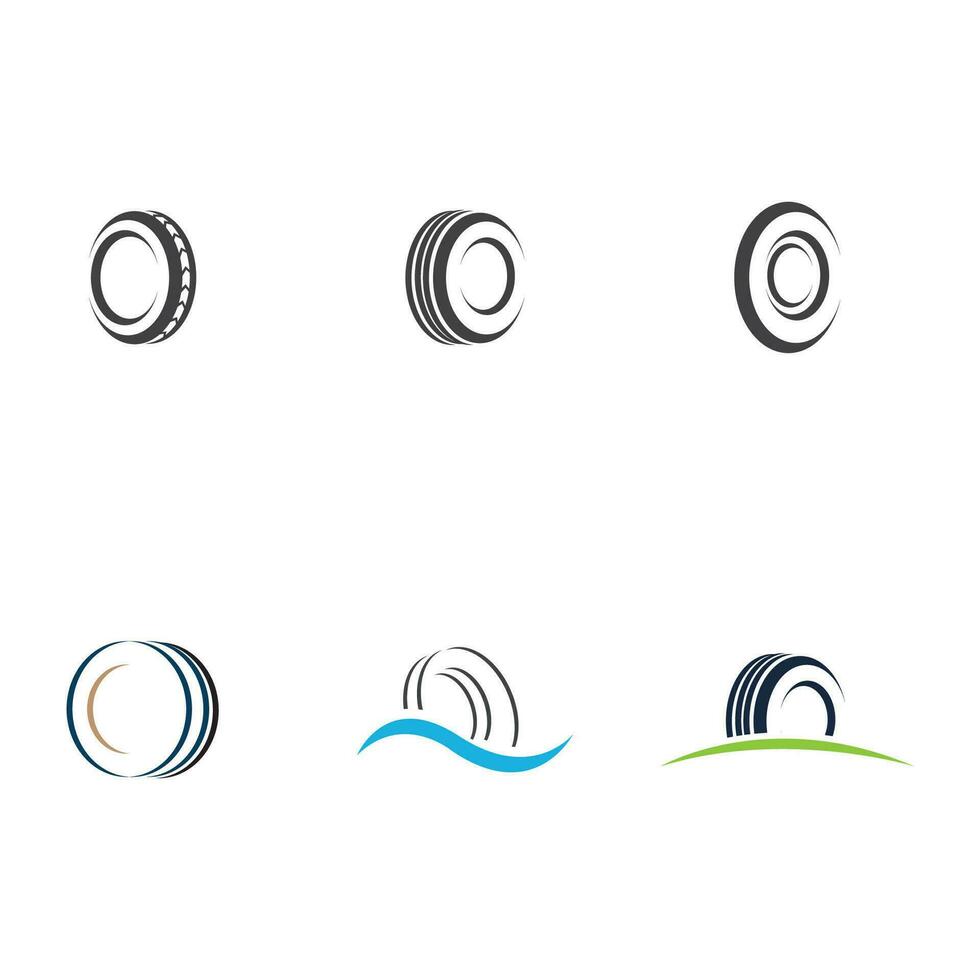 neumático logo y símbolo modelo valores vector imagen