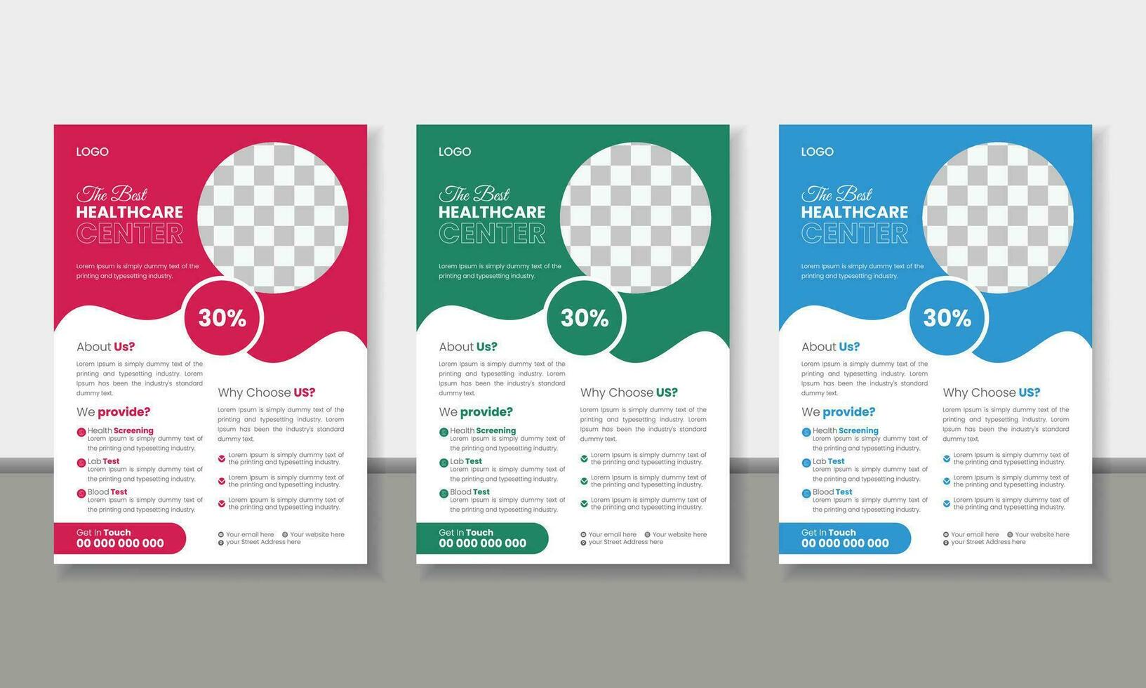 Corporate healthcare cover a4 template design, Best Medical Service flyer and poster template design, flyer, leaflets decoration for printing and presentation vector illustration.
