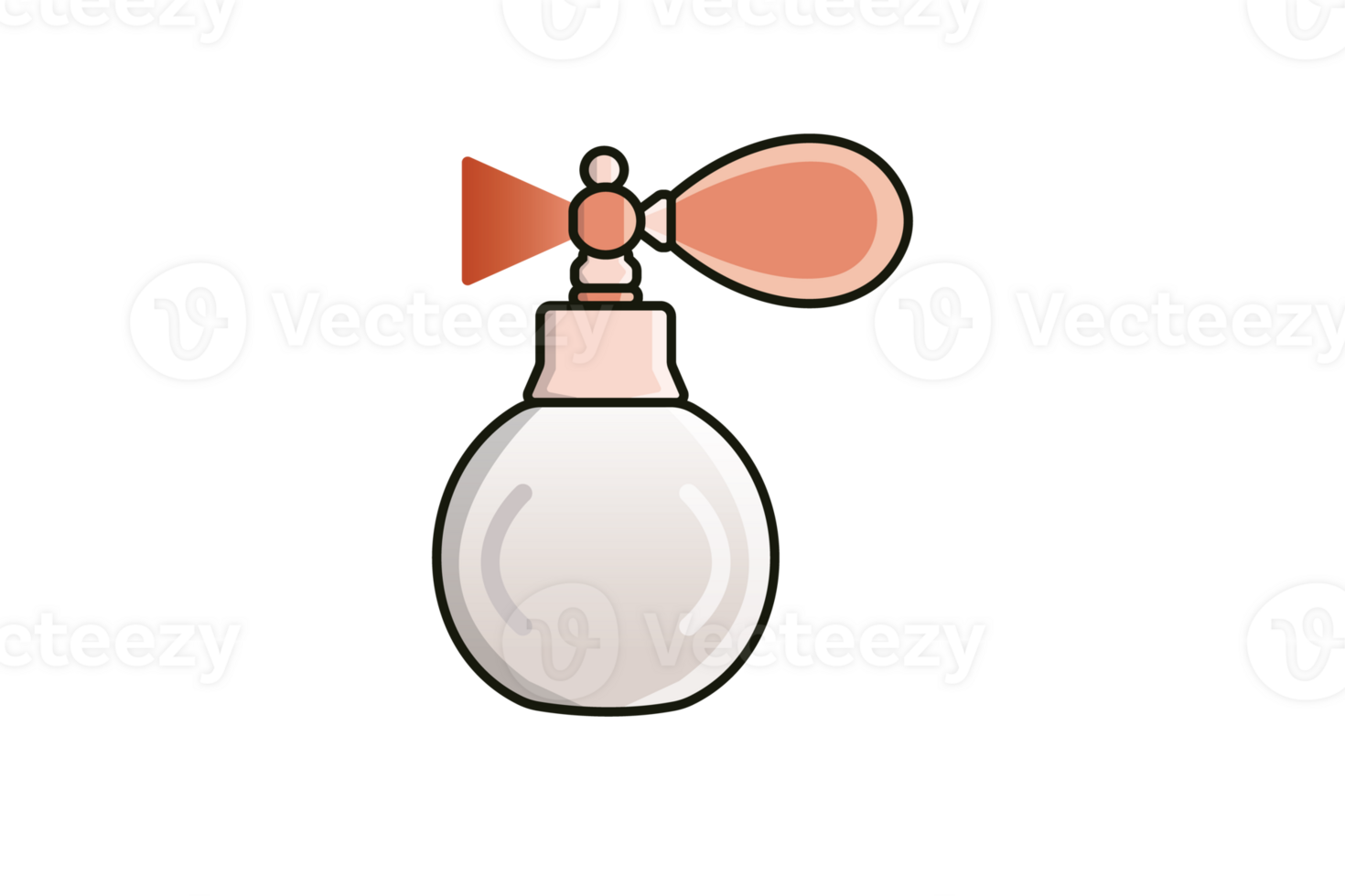 Perfume Glass Bottle illustration. Beauty and Fashion object icon concept. Blank cosmetic perfume bottle design. png