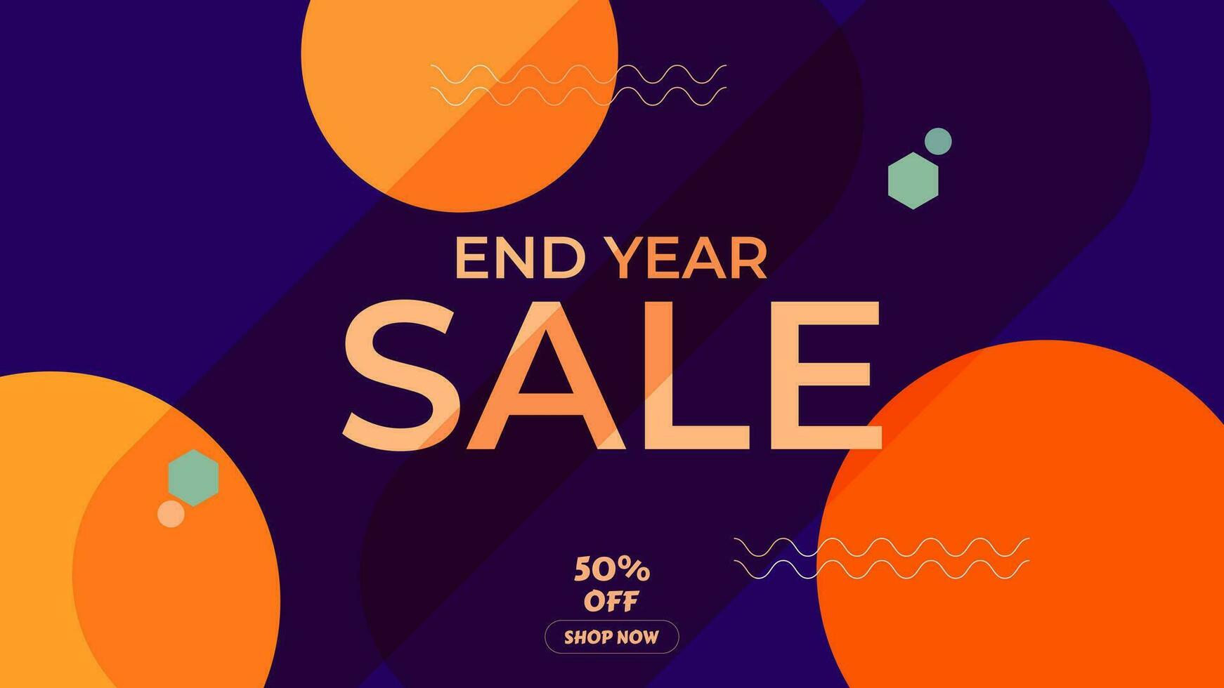 END YEAR SALE OFFERS AND PROMOTION TEMPLATE BANNER DESIGN.COLORFUL BACKGROUND VECTOR. GOOD FOR SOCIAL MEDIA POST, COVER , POSTER OSTER vector