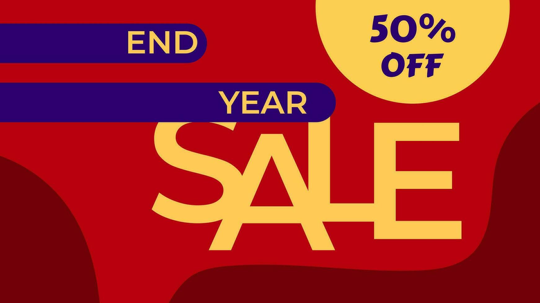 END YEAR SALE OFFERS AND PROMOTION TEMPLATE BANNER DESIGN.COLORFUL BACKGROUND VECTOR. GOOD FOR SOCIAL MEDIA POST, COVER , POSTER OSTER vector