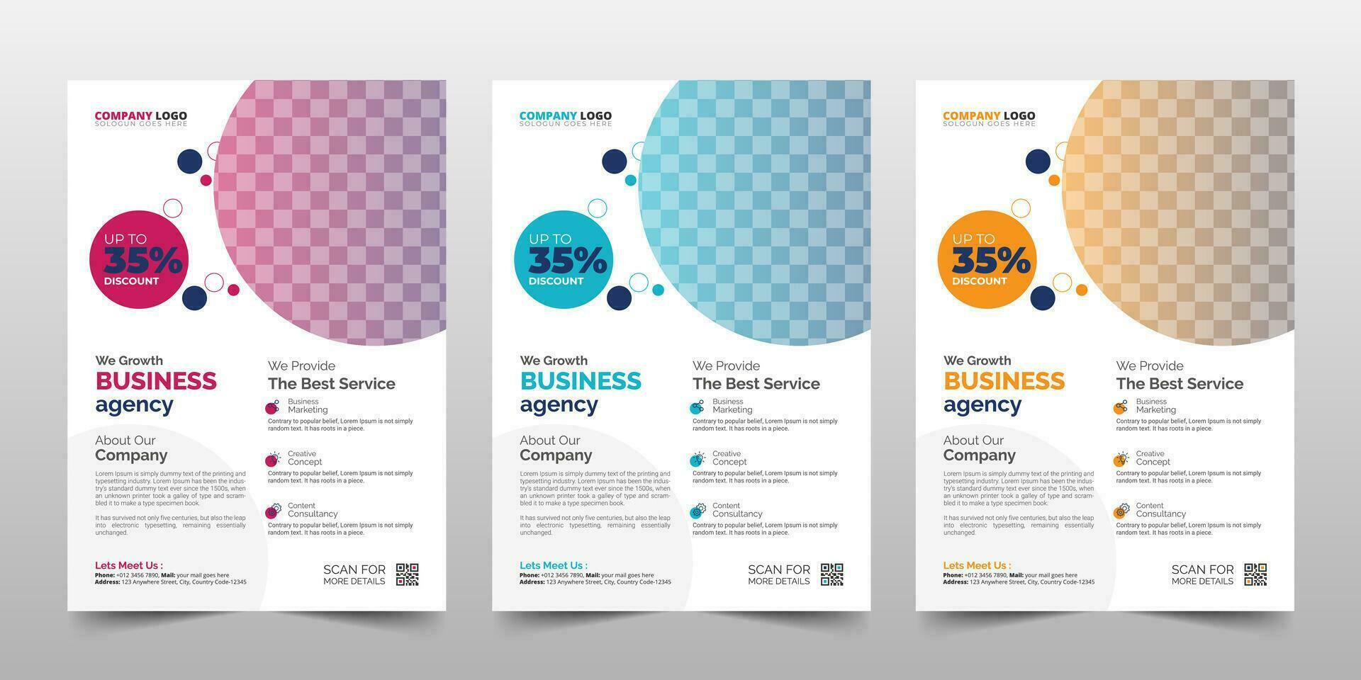 Creative Corporate and Business Flyer Brochure Vector Layout Template Design