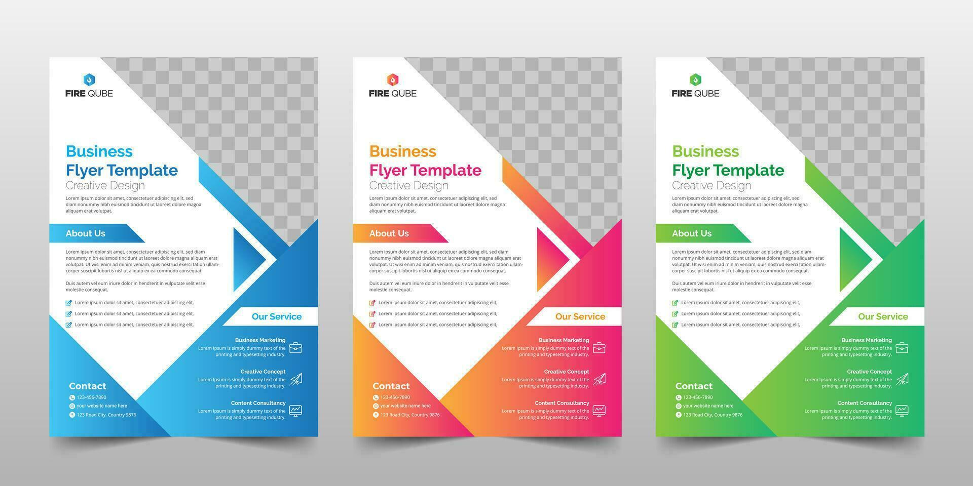 Creative Corporate and Business Flyer Brochure Vector Layout Template Design