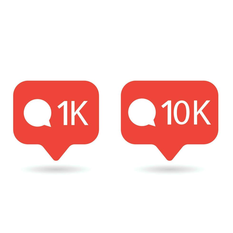 Social media notifications icon. Comment icon vector. Vector social media bubble icons.