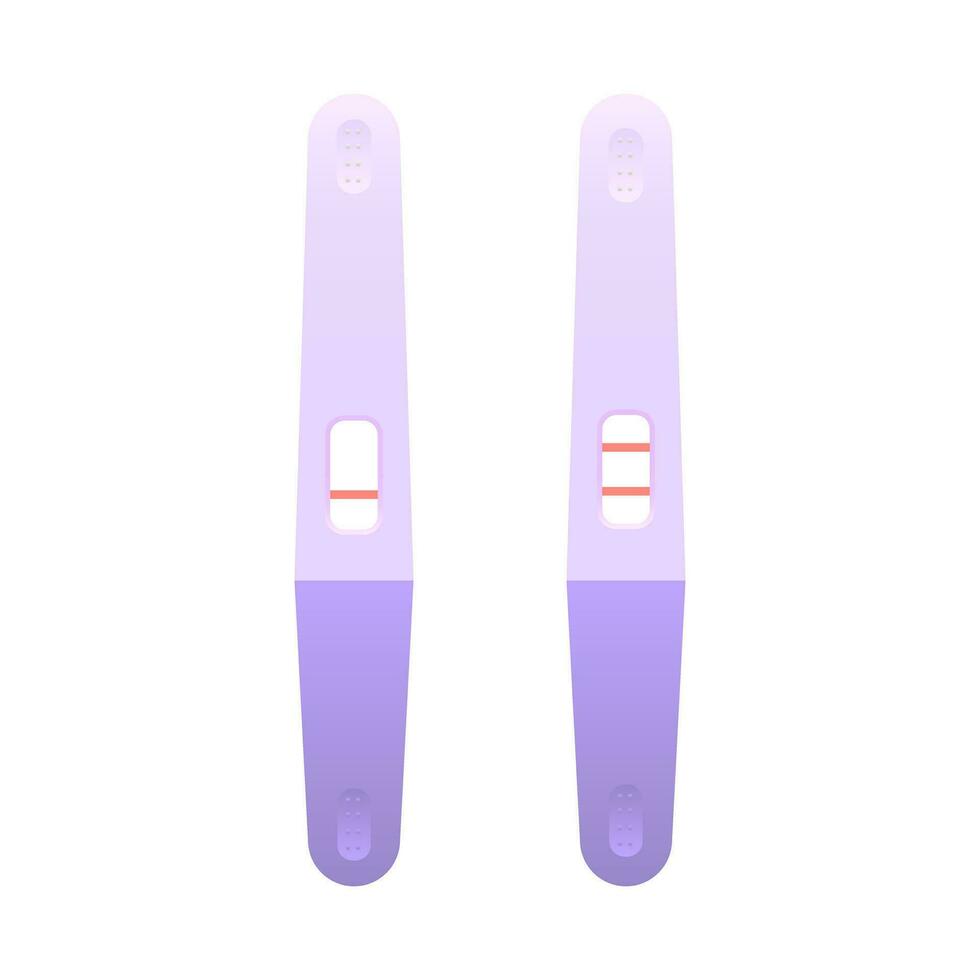 pregnancy test icon. positive and negative result. Vector illustration isolated on white background.