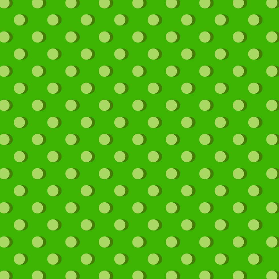 Green seamless polka dot pattern background for web, print, textile, wallpaper, gift wrapping paper and other. vector