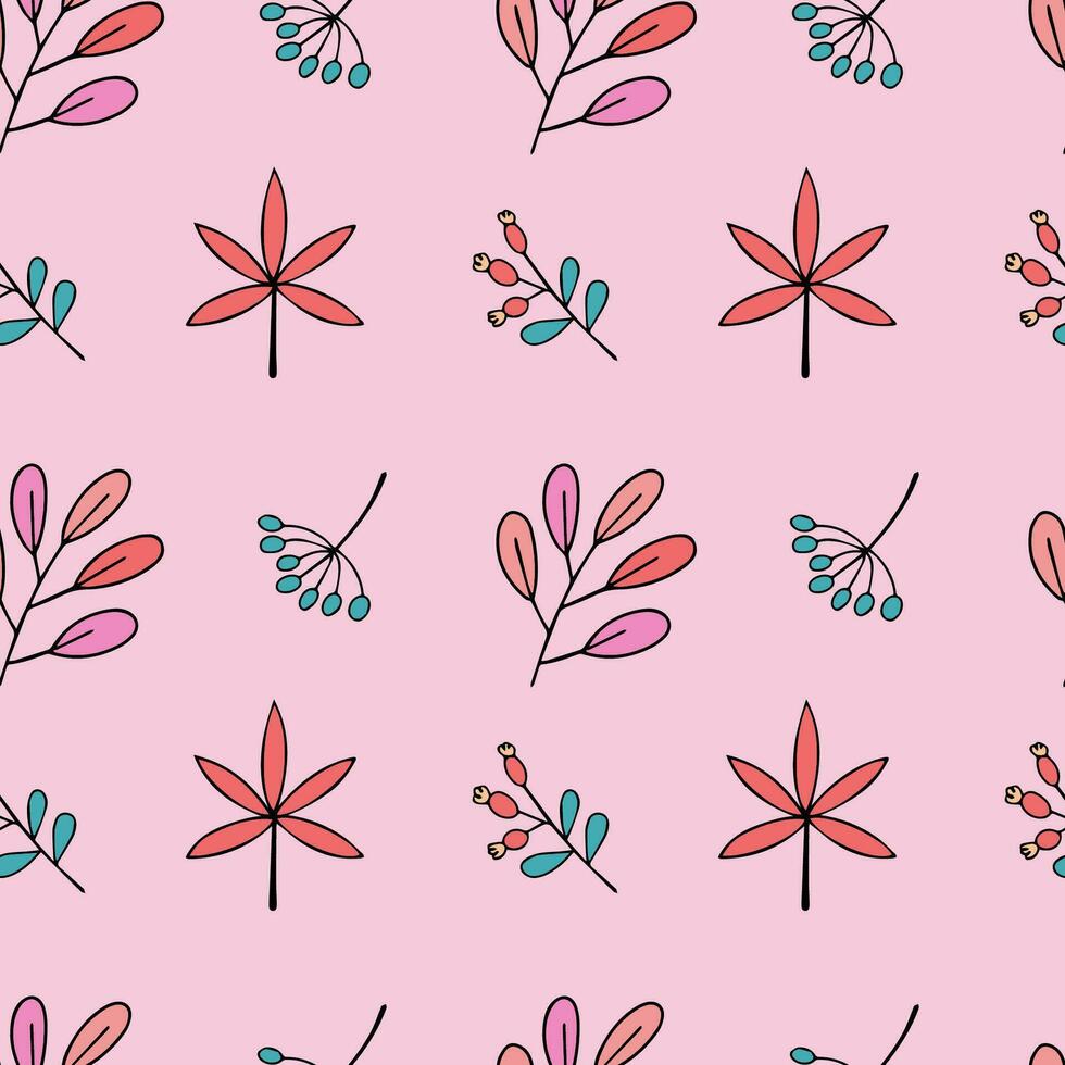 sin costura ilustración con otoño hojas. concepto para textil tela, envase papel o fondo de pantalla. vector