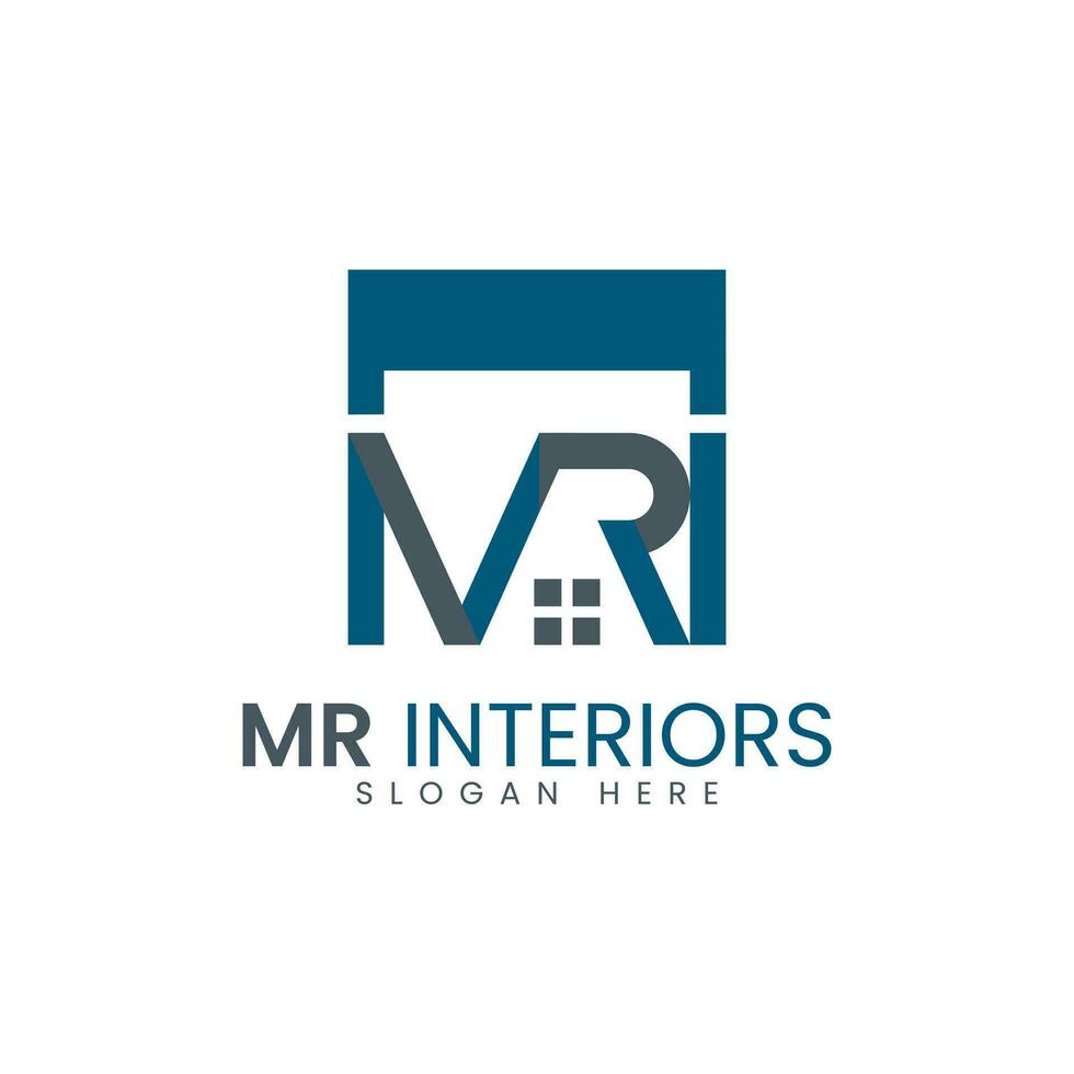 MR door window letter logo vector. vector