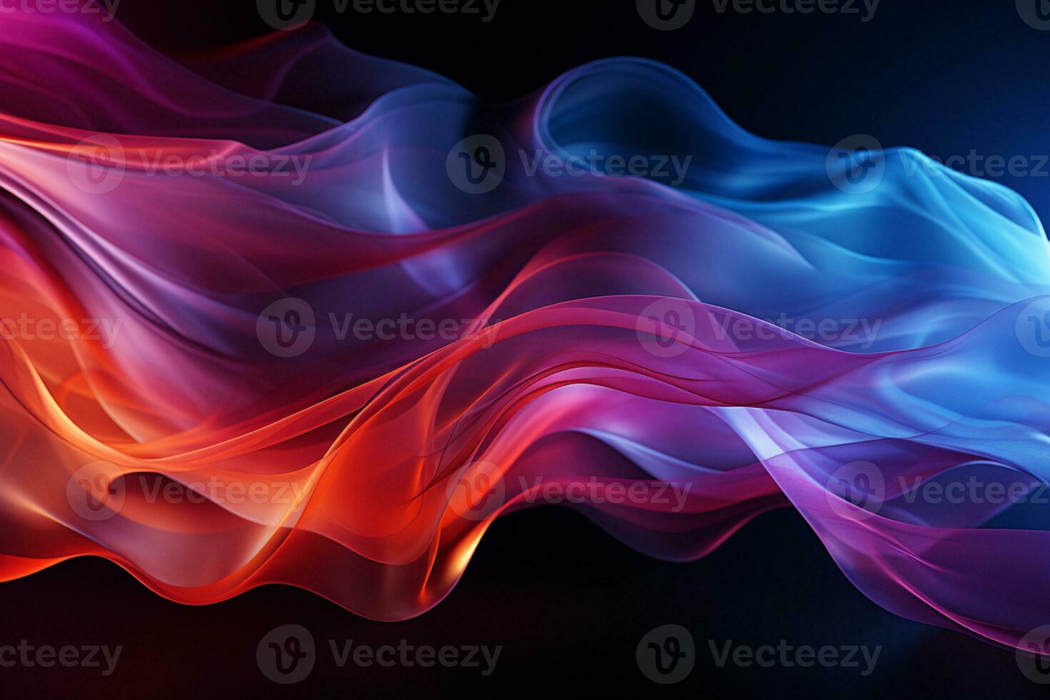Abstract spectrum veil, Dramatic smoke, vivid red, blue, purple hues AI Generated photo